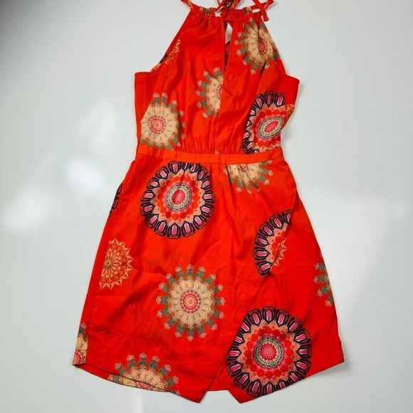 Orange Halter Casual Dress Size‎ Small - Picture 2 of 13
